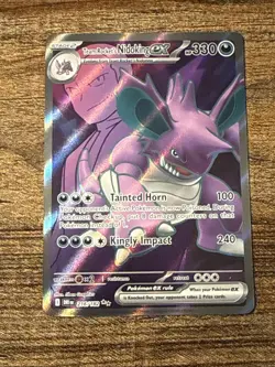 Team Rocket's Nidoking ex 216/182 Ultra Rare Destined Rivals Pokemon NM - Image 1