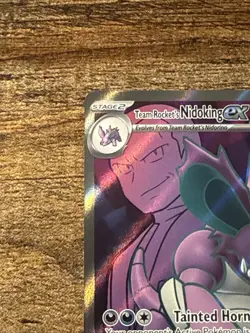 Team Rocket's Nidoking ex 216/182 Ultra Rare Destined Rivals Pokemon NM - Image 2