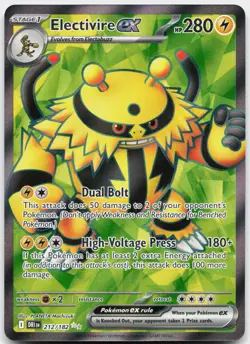 Electivire ex 212/182 Ultra Rare Destined Rivals Pokemon Near Mint - Image 1