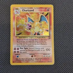 Pokemon Charizard 4/102 Base Set Holo Rare Heavily Played - Image 1