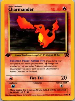 Charmander 50/82 Common Team Rocket Pokemon 1st Edition Lightly Played - Image 1