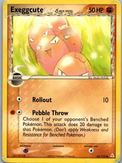 Exeggcute 65/110 Common Holon Phantoms Pokemon Moderately Played - Image 1