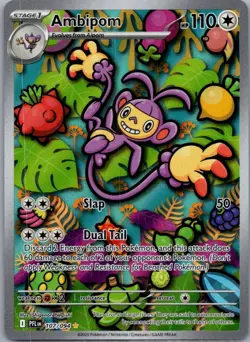 Ambipom 107/094 Illustration Rare Phantasmal Flames Pokemon Holo Lightly Played - Image 1