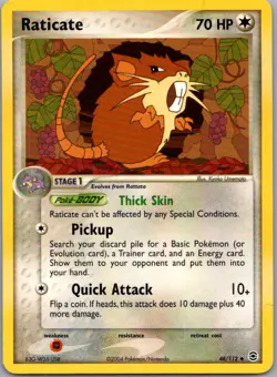 Raticate 48/112 Uncommon FireRed & LeafGreen Pokemon Lightly Played - Image 1