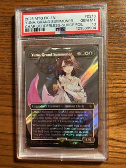 Yuna Grand Summoner MTG Final Fantasy Card Surge Foil PSA Gem Mint 10 #0216 - Image 3