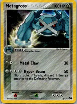 Metagross 2/17 Rare POP Series 1 Pokemon Holo Damaged - Image 1