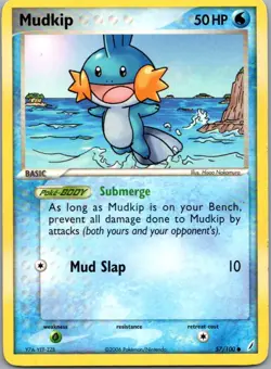 Mudkip 57/100 Common Crystal Guardians Pokemon Lightly Played - Image 1