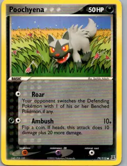 Poochyena 79/113 Common Delta Species Pokemon Moderately Played - Image 1