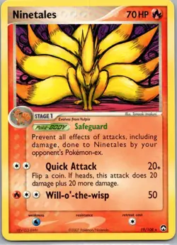 Ninetales 19/108 Rare Power Keepers Pokemon Lightly Played - Image 1