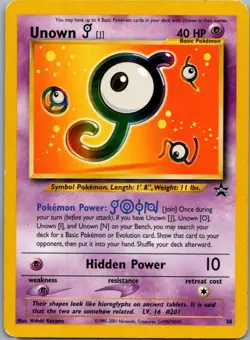 Unown [J] 38 Promo Wizards Black Star Promos Pokemon Heavily Played - Image 1