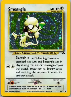 Smeargle 11/75 Holo Rare Neo Discovery Pokemon Unlimited Holo Lightly Played - Image 1