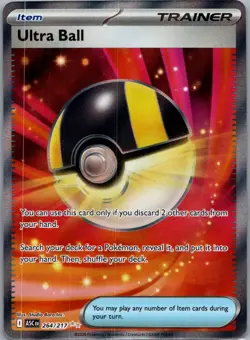 Ultra Ball 264/217 Ultra Rare Ascended Heroes Pokemon Holo Near Mint - Image 1