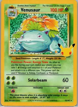 Venusaur 15/102 Celebrations: Classic Collection Pokemon Holo LP - Image 1