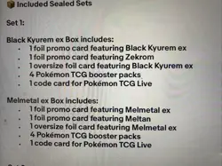 Pokemon Box Set Reshiram Ex, Archaludon Ex, Melmetal Ex Black Kyurem Ex SEALED - Image 5