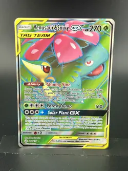 Pokemon - Venusaur & Snivy GX Full Art - 210/236 - Cosmic Eclipse - NM - Image 1