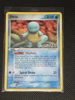 Pokemon Ditto EX Delta Species 64/113 Reverse Holo English Squirtle Variant - Image 1