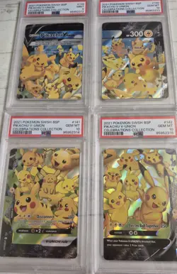 2021 Pokemon Pikachu V-Union Celebrations Sequential Psa 10's And One 9 - Image 1