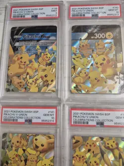 2021 Pokemon Pikachu V-Union Celebrations Sequential Psa 10's And One 9 - Image 3