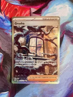 Pokemon Grusha 268/193 Full Art Holo Trainer-Supporter Sv02: Paldea Evolved SIR - Image 1