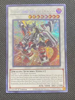 YuGiOh! - Borreload Savage Dragon MP20-EN017 Secret Rare 1st Edition Near Mint - Image 1