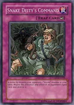 Yugioh Snake Deity's Command #TAEV-EN068 Near Mint Rare Unlimited Edition - Image 1