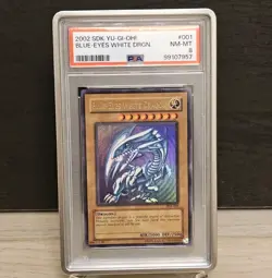 Blue Eyes White Dragon ☆SDK-001 ~Ultra Rare ~ Yugioh ☆ PSA 8 - Image 1