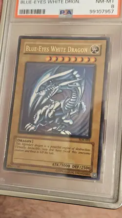 Blue Eyes White Dragon ☆SDK-001 ~Ultra Rare ~ Yugioh ☆ PSA 8 - Image 3