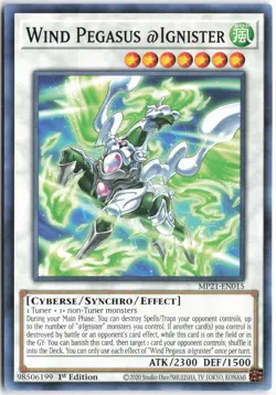 Yugioh - Wind Pegasus @Ignister MP21-EN015 1st Edition - 2021 Tin of Ancient Bat - Image 1