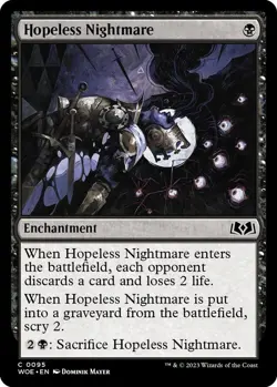 NM Foil Hopeless Nightmare, MTG, Wilds of Eldraine, Magic the Gathering, 95 - Image 1