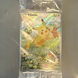 Pokemon SVP Black Star Promo Pikachu Sealed Holo Card Pack 2023 English - Image 1