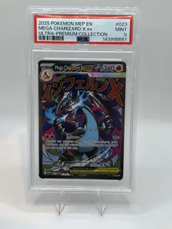 Pokemon Mega Charizard X ex 023 Me: Mega Evolution Promo Holo PSA 9 2025 - Image 1