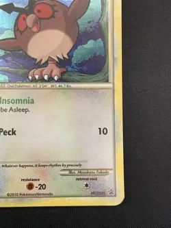 Pokemon TCG - Hoothoot HGSS05 - Holo Black Star Promo - Heart Gold Soul Silver - Image 5
