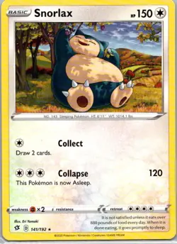 Pokemon TCG Snorlax 141/192 Rebel Clash NM - Image 1