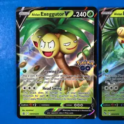 Alolan Exeggutor V SWSH225 Black Star Promo & 005/078 V Pokemon LOT - Image 2