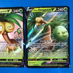 Alolan Exeggutor V SWSH225 Black Star Promo & 005/078 V Pokemon LOT - Image 3