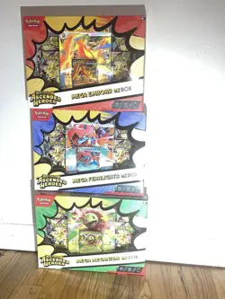 Pokemon TCG: Mega Evolutions Ascended Heroes Mega Ex Box Set Of 3 Sealed. - Image 1