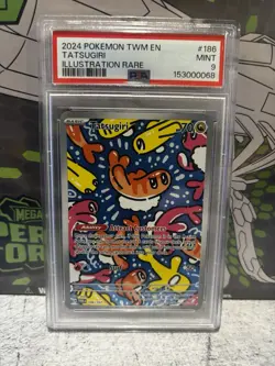 Pokemon 2024 Tatsugiri Illustration Rare Holo PSA 9 Sv06 186/167 - Image 1