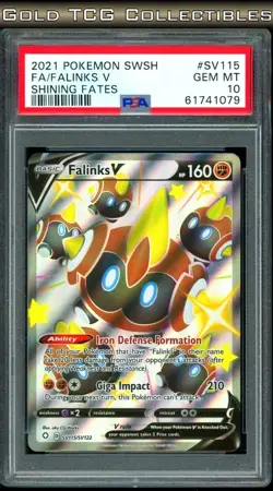 PSA 10 ⭐ Pokemon Falinks V SV115 Shining Fates Full Art - Image 1