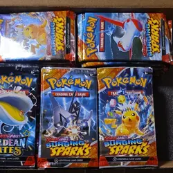 Pokemon Paldean Fates & Surging Sparks Booster Packs (Already opened) - Image 2