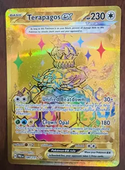 Pokemon Terapagos ex Hyper Rare Full Art Holo SV Prismatic Evolutions 180/131 - Image 1