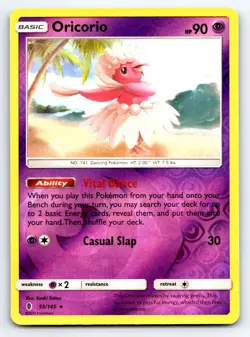 Pokemon Oricorio (55) SM - Guardians Rising SM02 Reverse Holo 55/145 LP TCG - Image 1