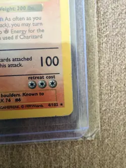 Pokemon 1999 Base Set Shadowless Charizard 4/102 Holo – Vintage WOTC Classic - Image 5