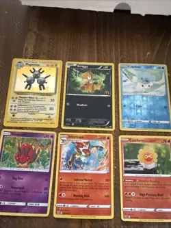 Pokemon Holo And Reverse Holo Lot of 10 With Magneton Snivy Infernape And More - Image 1