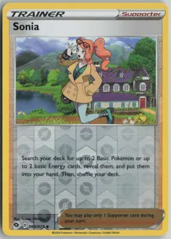 Sonia 065/073 Uncommon Champion's Path Pokemon Reverse Holo Near Mint - Image 1