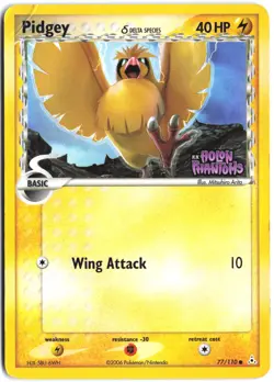 Pidgey 77/110 Common Holon Phantoms Pokemon - Image 1