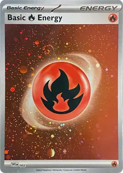 Pokemon Fire Energy - NM Cosomos Holo - Scarlet & Violet (002) - Image 1