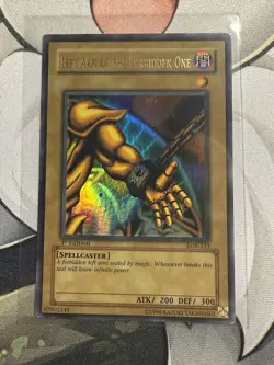 Yu-Gi-Oh! Left Arm Forbidden One LOB-123 Blue Eyes 1st Ed Ultra Rare Spellcaster - Image 1