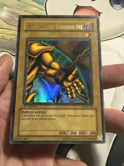 Yu-Gi-Oh! Left Arm Forbidden One LOB-123 Blue Eyes 1st Ed Ultra Rare Spellcaster - Image 2