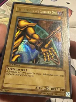 Yu-Gi-Oh! Left Arm Forbidden One LOB-123 Blue Eyes 1st Ed Ultra Rare Spellcaster - Image 3