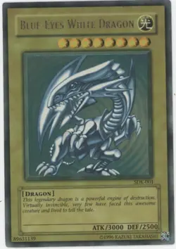 Blue-Eyes White Dragon Yu-Gi-Oh! SDK Unlimited Max Faded Misprint #001 - Image 1
